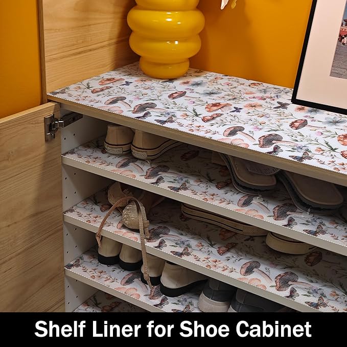 Mushroom 16IN x 20FT Shelf Liners Non Adhesive and Strong Non-Slip Shelf and Drawer Liners for Kitchen Cabinet Wire Fridge, Waterproof Shelf Drawer Liner,Easy to Clean - Image 8