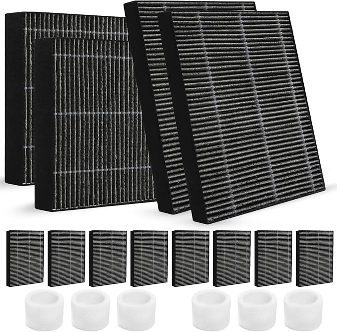 12-Pack Humidifier Premium Replacement Filters for LEVOIT Superior 6000S Smart Evaporative Humidifier + 6-Pack Top Fill Humidifier Filters Replacement, Gray by Gazeer