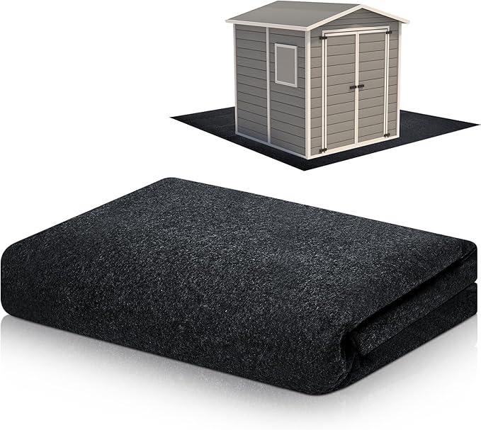 Haull Outdoor Storage Shed Floor Mat Waterproof Outdoor Carport Mat Thickened Soft Patio Furniture Pad Washable with Non Slip Backing, Storage Shed Not Included(8.2 x 10.2 ft) by Kedauud