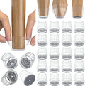 24PCS Silicone Chair Leg Floor Protectors for Hardwood Floors, Thicken Rubber Chair Leg Cap Covers, Non Slip Furniture Leg Pads to Protect Wood Tile Floors from Scratches and Reduce Noise by Violibar