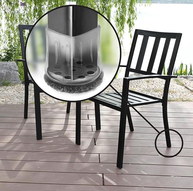 Slipstick GorillaOutdoor Berber Furniture Feet Pads with Clear Sleeve Sock (4 Pack) Outdoor Furniture Sliders for Round & Square Legs, Large - Image 3