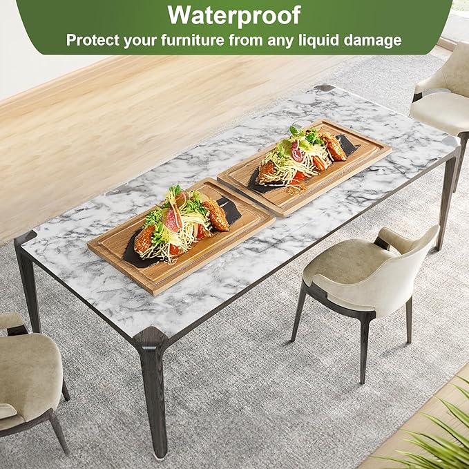 Moriah Shelf Liner Non Adhesive, Kitchen Drawer Liner Non Slip Waterproof Thickened Cabinet Protector for Bathroom Dresser Shelves Pantry(Marble,24'' x 30') - Image 7