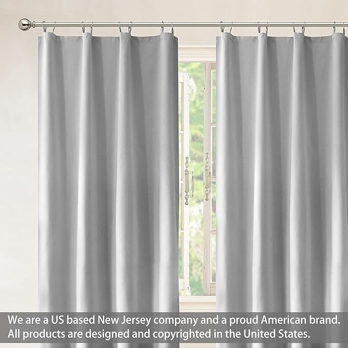 DriftAway Thermal Insulated Blackout Curtain Liner 2 Panels Each Liner Size 50 Inch by 92 Inch Rings Included - Image 2