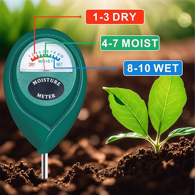 XLUX Long Probe Deep Use Soil Moisture Meter, Water Monitor Indicator Sensor, Hygrometer for Outdoor Indoor Large Pot Plants, Flower, Gardening, Farming - Image 3