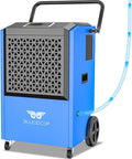 240 Pints Commercial Dehumidifier with Pump for Basements, Industrial Heavy Duty Commercial-grade Portable Dehumidifiers for Large Spaces Warehouse Grow Room, Water Damage Restoration by BLUEDEEPCommercialDehumidifi