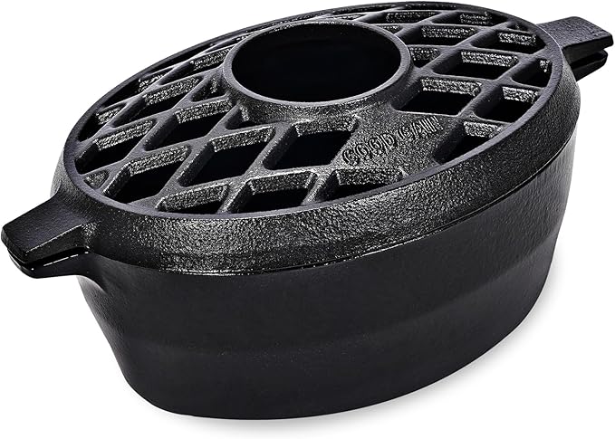 G Good Gain Wood Stove Steamer,Fireplace Humidifier,Cast Iron Humidifier for Stove, Matte Black Finish, Rust Resistant, Lattice Top, 2.5 Quart Capacity,Wood Burning Stove Indoor Decorative by GGOODGAIN