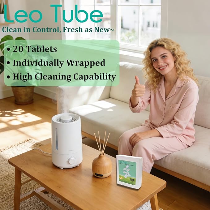 Cleaning Tablets for Humidifiers & Diffusers, Remove Stains and Residue, Prevent Buildup, Humidifier Cleaner Tablets (20-Pack) - Image 6