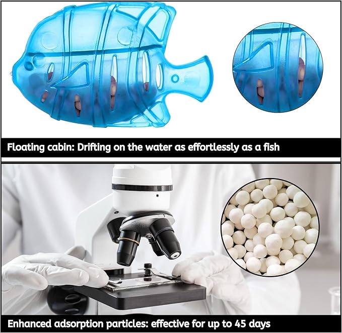 Nispira 12 Fish Universal Demineralization Cleaners for Protec Guardian Aquastick Humidifiers Ultrasonic Evaporative Dehumidifiers Hard Water Removes White Dust Odor - Image 5