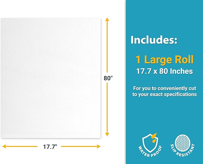 Refrigerator Liners for Shelves by Linda’s Essentials - Easy to Clean Fridge Liner with Spill Protection Fridge Shelf Liners & Drawer Liner, Nonslip BPA-Free Refrigerator Mats (Clear Roll) - Image 3
