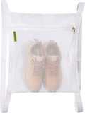 Sneaker Wash & Dry Net Bag for Dryer,15.7x13.8 Inch Large HoneyComber Mesh Bags with Zipper and Strap for Shoes, Clothing, Laundry Reused Bag Tool (Large) (white) by Gocohhi