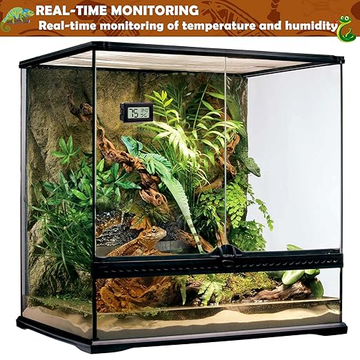 Reptile Thermometer and Humidity Gauge,4PCS Digital Adhesive Reptile Hydrometer Thermomete Tank Accessories Pet Supplies for Tortoise Habitat,Chameleon Cage,Iguana,Tree Frog Terrarium - Image 4