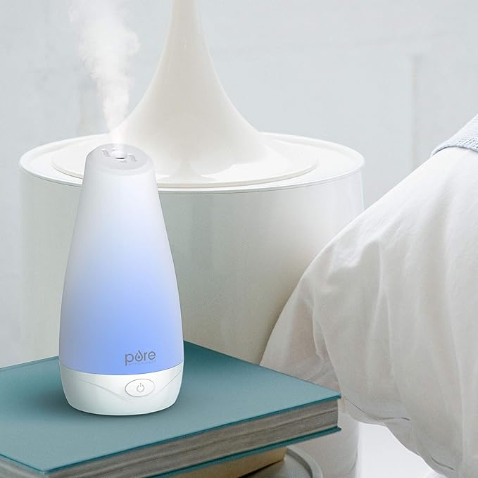 Pure Enrichment® PureSpa™ Essential Oil Diffuser - Compact Ultrasonic Aromatherapy Diffuser, Natural Air Deodorizer, 100ml Water Tank, and Optional Mood Light - Lasts Up to 7 Hours with Auto Shut-Off - Image 2