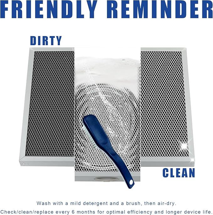 5881 Dehumidifier Filter MERV 8 Washable （ 2 Filter Boards +1 Soft Brush），for Whole-House Dehumidifiers E080(E080H/KZ)/E100(E100C/H)/8192A, Dehumidifying Ventilator 8192A - Image 3