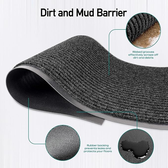 MaxMat® 4-Pack Extra Large Commercial Floor Mat, 3 x 5 Feet Heavy Duty, Waterproof, Low-Profile, Easy to Clean, Rubber Entry Mat (Black, 3 x 5 Feet - 4 Pack) - Image 5