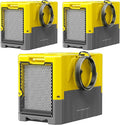 190Pints Commercial Dehumidifier for Basements with Pump Drain Hose, LGR Dehumidifiers with Wheels, Crawl Space Dehumidifier for Basement, Warehouse and Garages Up to 6000Sq, Yellow-2026 Upgraded-3PC by BSMTEK