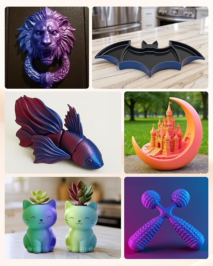 TECBEARS Dual Color PLA Filament 1.75mm, Matte PLA 3D Printer Filament, Dimensional Accuracy +/- 0.02 mm, 1KG Spool(2.2 lbs),PLA Matte Filament (Black Blue) - Image 7