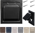 NO-PEST VENT, Exclusive Dual Door Dryer Vent Cover Outdoor 4 inch or Bathroom Fan, Made in USA w Highest UV Resistant Plastic in Any Outdoor Vent Cover (Onyx, 4 inch W/O Duct Tube) by No-PestVent