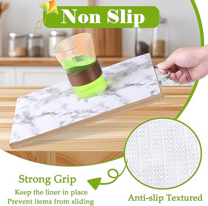 Shelf Cabinet Liner 15 Inch Wide X 20 Ft Drawer Liner Non-Adhesive Waterproof Oil-Proof Non Slip Shelf Paper Strong Grip Drawer Mat Refrigerator Liners for Drawer Bathroom Pantry Cupboard - Image 3