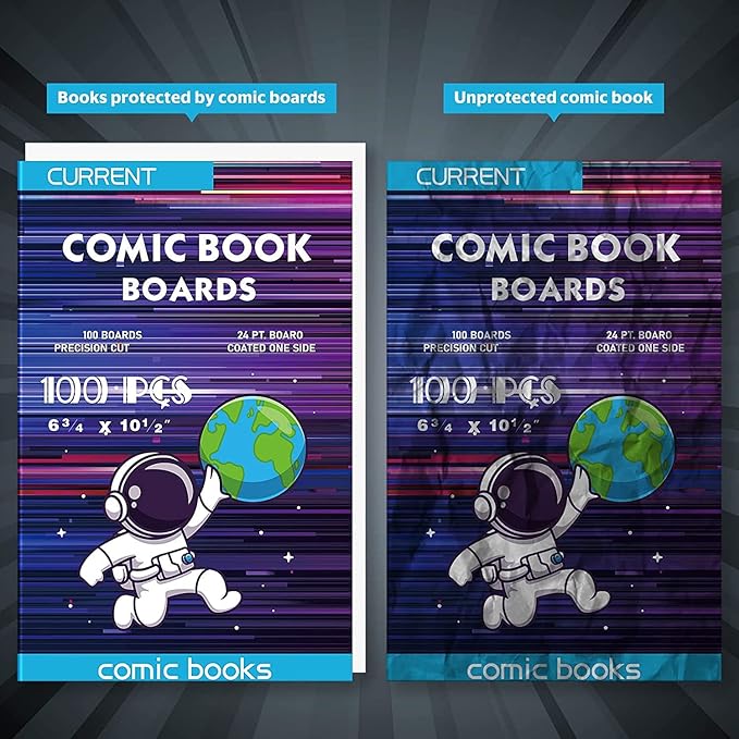 200 Comic Book Boards, Current Size Comic Book Boards, Acid-Free Backing Board,Thick and Durable Books Board for Regular Comics Archival (White) - Image 3