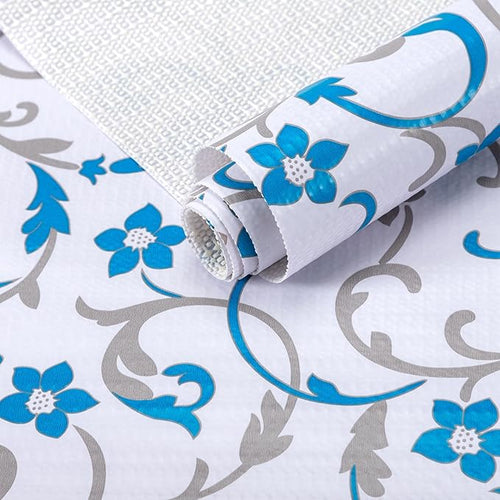 12" W x 120" L Floral Drawer and Shelf Liner for Cabinets, Non-Adhesive Strong Grip Non-Slip Flower Shelf Cabinet Kitchen Shelf Liners for Kitchen Cabinets by DwellAid
