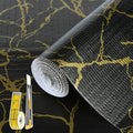 2-Layer Drawer and Shelf Liner for Kitchen Cabinet: 12in X 20Ft Non Slip Waterproof Shelf Paper Non Adhesive Refrigerator Liners Black/Gold Marble Easy Liners for Bathroom with Knife Tape Measure by Kimhan