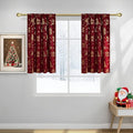 NICETOWN 2 Panels Christmas Red Rod Pocket 42 x 36 Inch Valance Curtains - Holiday Themed Window Treatment for Living Room, Bedroom, Study, Dining Room, Kids Room - Gold Stamping Design by NICETOWN