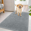OLANLY Dog Door Mat for Muddy Paws 44x32, Absorbs Moisture and Dirt, Absorbent Non-Slip Washable Doormat, Quick Dry Chenille Mud Mat for Dogs, Entry Indoor Entryway Carpet for Inside Floor, Grey by OLANLY