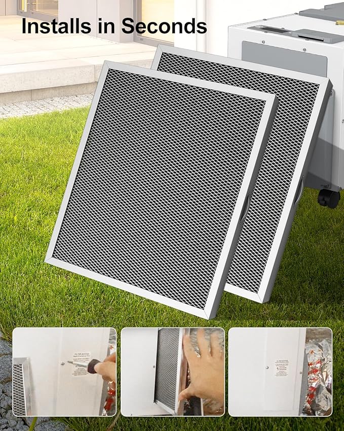 WUMZIJ 5881 Washable MERV 8 Dehumidifier Filter Compatible with Whole-House Dehumidifiers Models E100 E080 and Dehumidifying Ventilator 8192A, 12x13.5x1 MERV 8 Washable 2PCS - Image 5