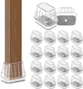 24PCS Rectangular Chair Leg Floor Protectors for Hardwood Floors, Thicken Rubber Chair Leg Cap Covers, Non Slip Furniture Leg Pads to Protect Wood Tile Floors from Scratches and Reduce Noise by Violibar