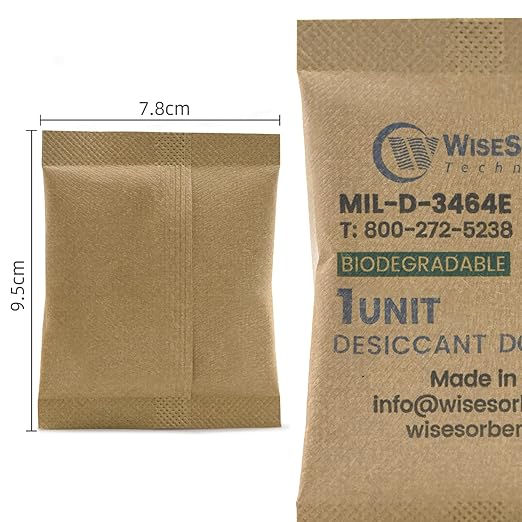 33G 350 Pack Kraft Clay Desiccants Packs for Storage, 1U Bentonite Clay Desiccant Bags for Gun Safe, Military Grade Moisture Absorbers, Food Safe Silica Gel Packets Alternative - Image 2