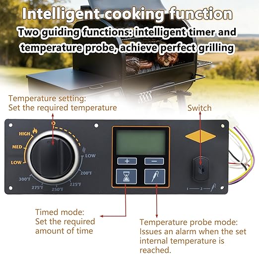 Digital Control Panel Board, Upgraded Control Kit fit for Oklahoma Joe's Wood Pellet Grills -Fit for Oklahoma Joe's Rider 600/900/Deluxe Pellet Grill, Not Fit for Large-LCD Rider DLX - Image 2