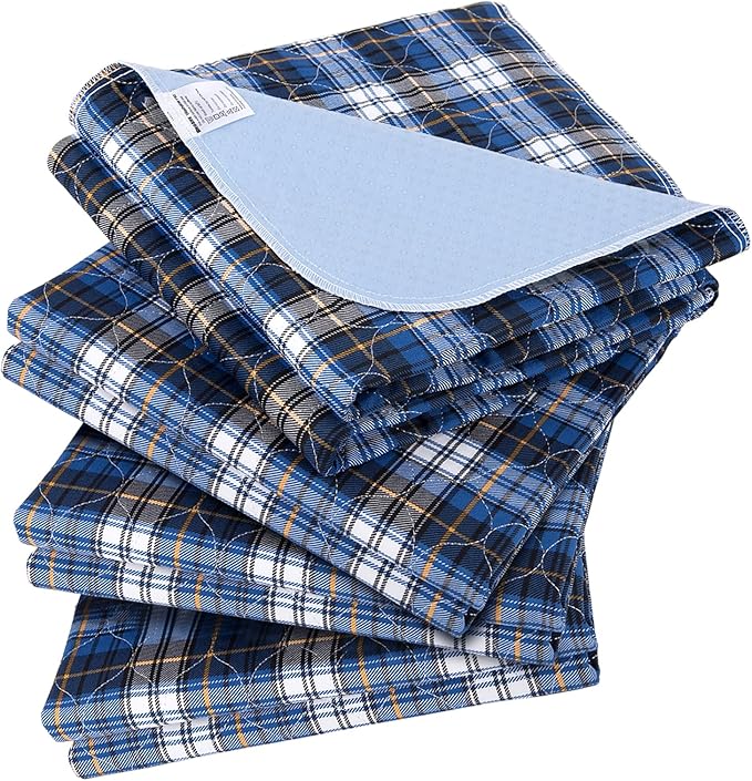 Washable Bed Pads, Non-Slip Bed Pads for Incontinence (34" x 36", 4 Pack) - Waterproof and Reusable Underpads for Adults, Kids, and Pets by Brosive