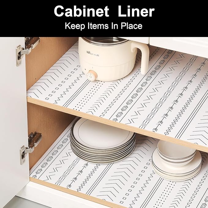 CooyesFridge Liners Shelf Liner for Kitchen Cabinets Refrigerator Liners Waterproof & Oil-Proof Kitchen Cupboard Liner Non Adhesive Drawer Mats EVA Material for Shelves（11.8" W x 360" L） - Image 5