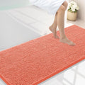 Smiry Luxury Chenille Bathroom Rugs 59x24, Extra Soft and Absorbent Shaggy Bath Mat, Machine Washable, Non-Slip Plush Carpet Runner for Tub, Shower, and Floor, Home Decor Accessories, Coral by Smiry
