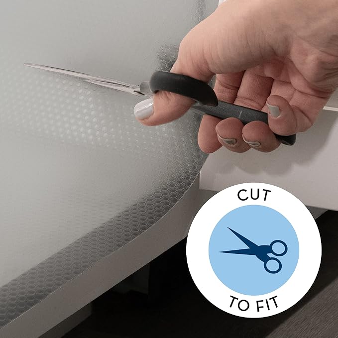 S&T INC. Under Sink Mat, Shelf Liner for Kitchen Cabinet Non-Adhesive, Waterproof Drawer or Cabinet Liner, 24 Inches x 48 Inches, Grey Plastic, 1 Pack - Image 3