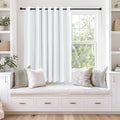 NICETOWN Blackout Curtains 63 inches Long for Living Room Bedroom, Grommet Thermal Insulated Room Divider Drape Window Treatment for Sliding Patio Door, W100 x L63, 1 Panel, White by NICETOWN