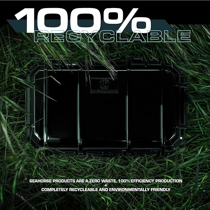 Seahorse 58 Portable Waterproof Dry Box OEM Protective Case - Travel Safe/Mil Spec / IP67 Waterproof/USA Made - for Cameras, Ammunition, Rifle Ammo, Pistols, Smell Proof Box (Clear) (SE58CL) - Image 7