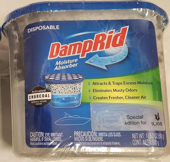 Damp Rid Moisture Absorber & Odor Remover with Activated Charcoal 2 Pack –Humidity Absorber for Home, Bathroom & Basement, 10.5 oz Disposable Buckets, – Ilios Packaging - Image 4