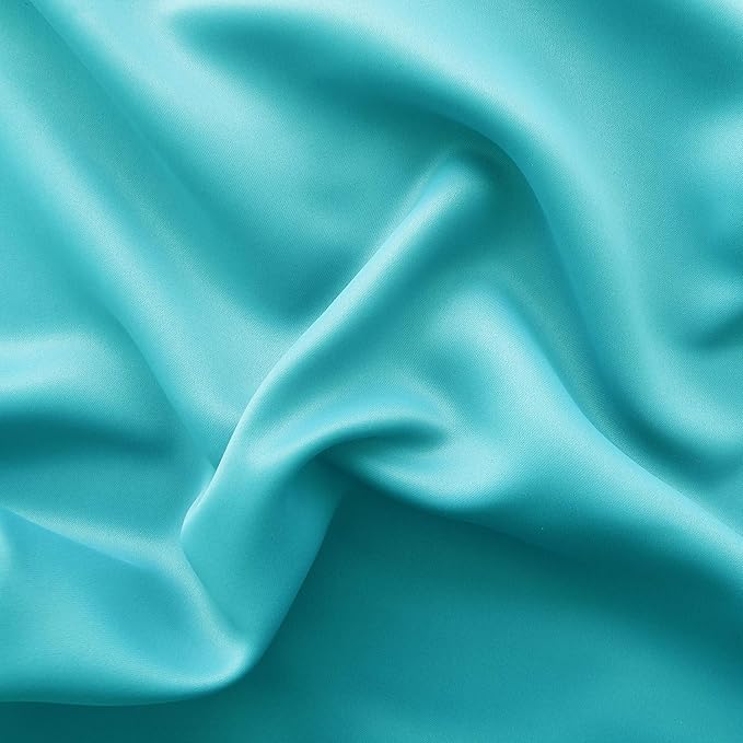 DWCN Room Divider Curtain - Extra Wide Blackout Curtain for Sliding Glass Door, Living Room, Bedroom Partition and Shared Office Space, 1 Grommet Curtain Panel, 10ft Wide x 8ft Tall, Turquoise - Image 4
