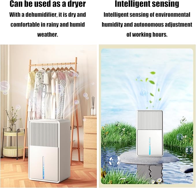 Generic YeeCopon Dehumidifier for Home, 85 OZ Water Tank, Quiet Dehumidifiers for Bathroom, Bedroom, RV and kitchen countertops, with Auto Shut Off and Fast Drying Clothes, 7 Colors LED Light, Black - Image 4