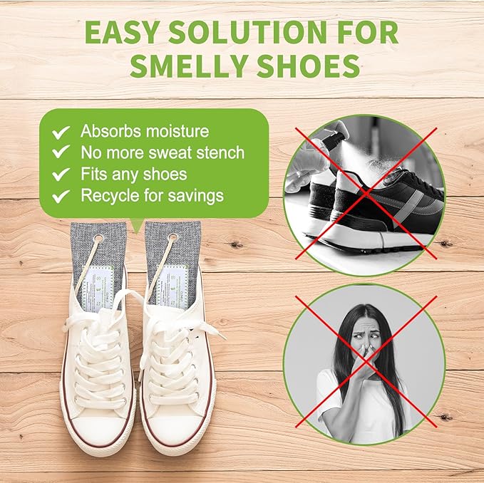 CLEVAST 6 Pack Charcoal Air Purifying Bags(6x60g), Activated Bamboo Natural Fresh Odor Absorber, Deodorizer and Moisture Eliminator, Air Purifier Bags for Home, Closet, Shoes, Car Air freshener - Image 3