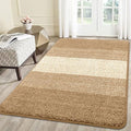 Smiry Dog Door Mat for Muddy Paws, Absorbs Moisture and Dirt, Low-Profile Entryway Mat with Non-Slip Backing, Entry Indoor Outdoor Doormat for Inside Floor (59x35 Inches, Camel, Striped) by Smiry