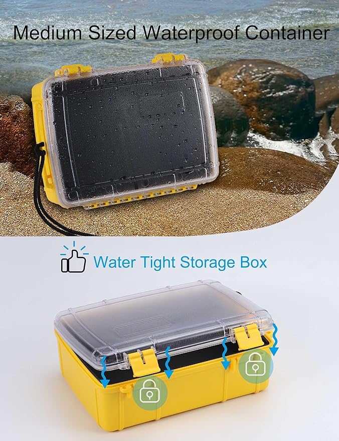Hlotmeky Waterproof Dry Box Waterproof Container, Water Proof Box Water Tight Storage Container for Boat Kayak Large Dry Case - Image 2