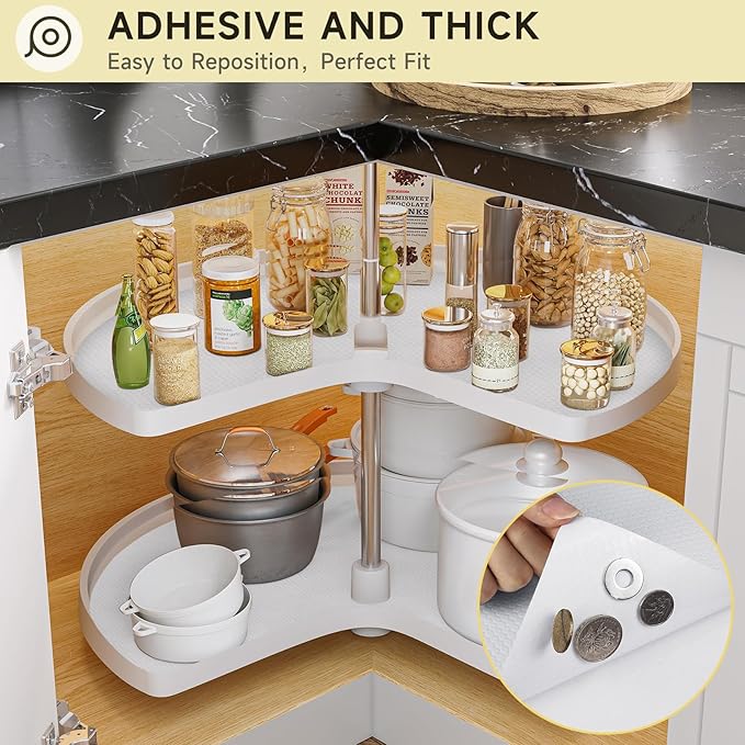 WochiTV Adhesive Shelf Liner 23.6 X 120 Inches Peel and Stick Kitchen Liner for Cabinets, Drawers Removable Protector Mat Waterproof Contact Covering for Dresser Pantry Countertops Shelves, White - Image 4