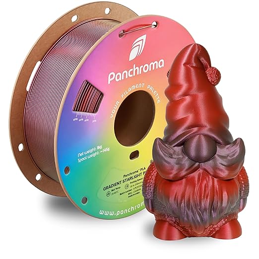 Polymaker Panchroma Gradient Starlight PLA Purple-Red 3D Printing Filament, 1.75mm 1KG, Premium Gradient PLA, Easy to Print, AMS Compatible, Perfect for Figurines, Tabletop Models, Ornaments, Jewelry by Polymaker