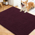 OLANLY Dog Door Mat for Muddy Paws 40x32, Absorbs Moisture and Dirt, Absorbent Non-Slip Washable Doormat, Quick Dry Chenille Mud Mat for Dogs, Entry Indoor Entryway Carpet for Inside Floor, Russet by OLANLY