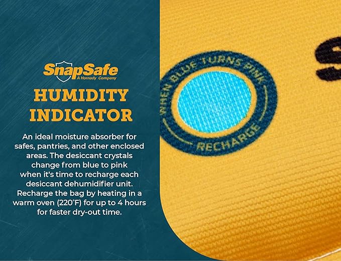 SnapSafe Reusable Dehumidifier Bag 450G, 75908 - Portable, Easy to Use Moisture Absorbers for Gun Safes & Cabinets - Prevent Moisture Damage for Gun Safe Accessories, Firearms in Your Gun Vault - Image 5