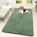 OLANLY Dog Door Mat for Muddy Paws 59x32, Absorbs Moisture and Dirt, Absorbent Non-Slip Washable Doormat, Quick Dry Chenille Mud Mat, Entry Indoor Entryway Carpet for Inside Floor, Olive Green by OLANLY