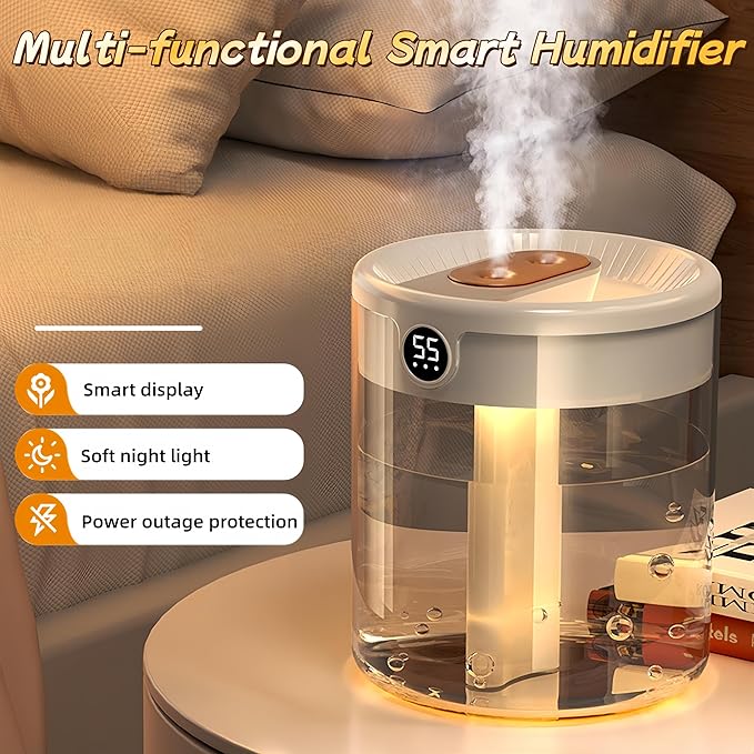 Smart 2L Cool Mist Humidifier for Bedroom, Quiet Desktop Air Moisturizer with Auto Shut-Off, Personal Humidifier for Home Office and Small Spaces (Green) - Image 2