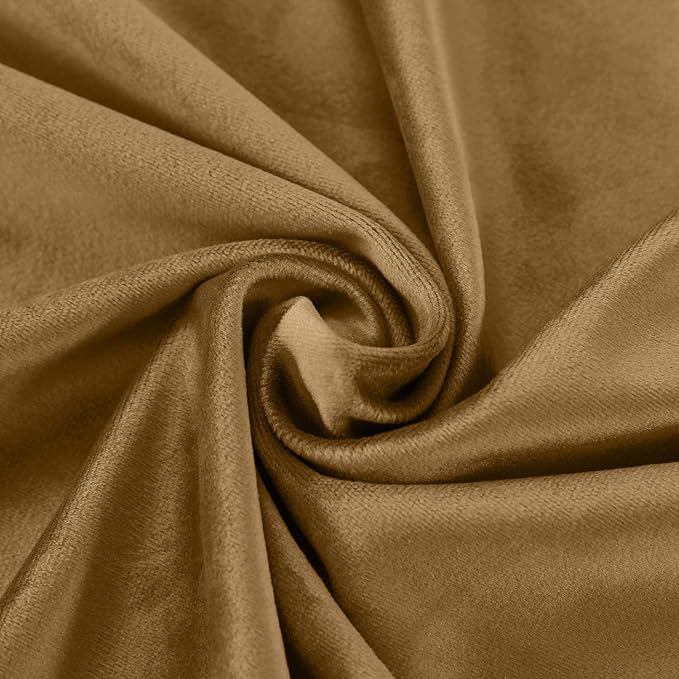 ChadMade Blackout Lined Premium Velvet Curtain Sable 84Wx102L Inch (1 Panel), Eyelet Grommet for Livingroom Bedroom Theater Studio, Leon Collection - Image 6